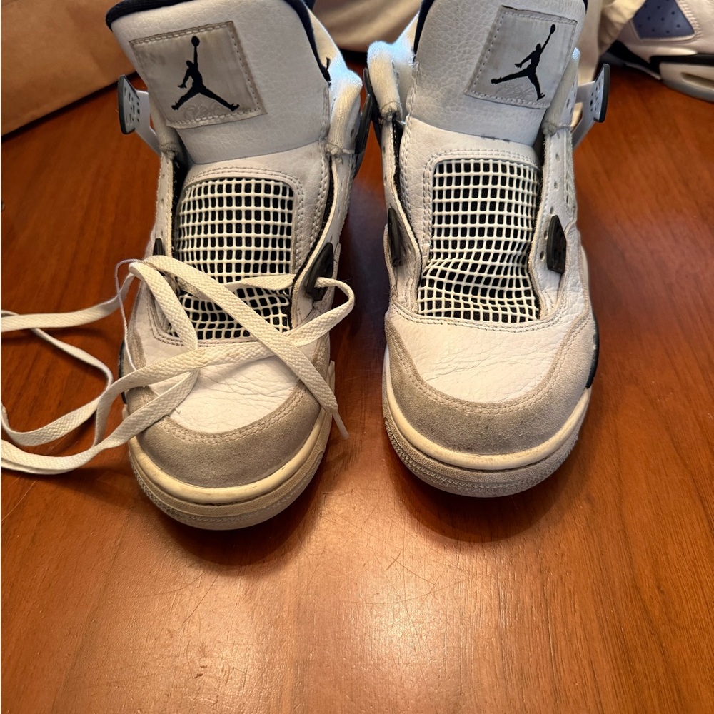 Jordan Kids White and Gray Sneakers